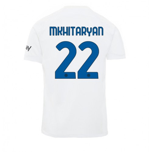 Dres Inter Milan Henrikh Mkhitaryan #22 Gostujuci 2023-24 Kratak Rukav
